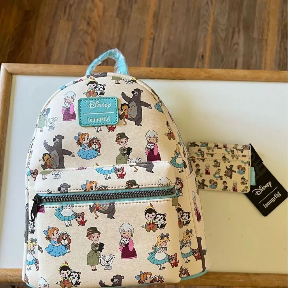 Loungefly Disney Pets Love Backpack + Card Holder Bundle